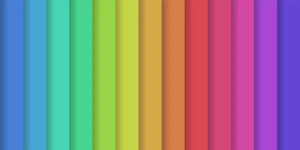 Buntes Banner Mit Streifen Verschiedenen Farben Farbspektrum Regenbogenfahne Mehrfarbige Vektorillustration — Stockvektor