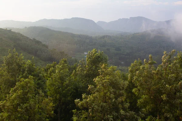 Vista Panoramica Mattutina Sulle Colline Kolli Nel Distretto Namakkal Tamil — Foto Stock