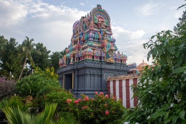 Sri Panduranga Swamy Tapınağı 'nın kulelerinden biri, Thennangur, Tamil Nadu, Hindistan