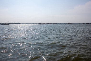 House boats all along the Alappuzha backwaters in the indian state of Kerala. Referred to as the Venice of the East. clipart