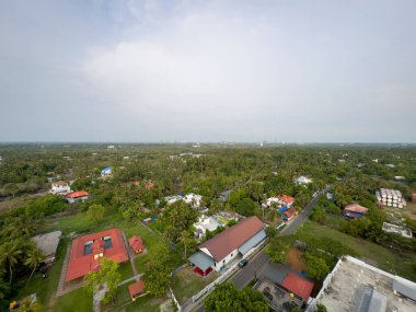 Vypin Island, Kerala, India - May 14, 2024: Scenic aerial view of the Vypin island from the Vypin Lighthouse. clipart