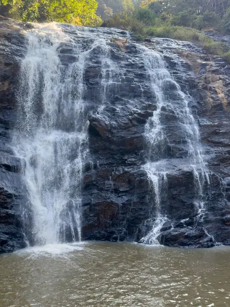 Abbey Falls 'un Kodagu' daki manzarası, Karnataka 'nın Batı Ghatları, Hindistan.