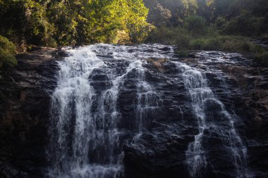 Abbey Falls 'un Kodagu' daki manzarası, Karnataka 'nın Batı Ghatları, Hindistan.