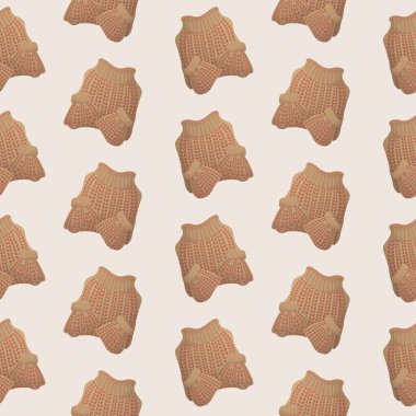 Knitting sweaters. Hobby elements. Warm clothes, cozy winter. Isolated vector illustration for poster, banner, cover, card.Vector illustration of seamless pattern