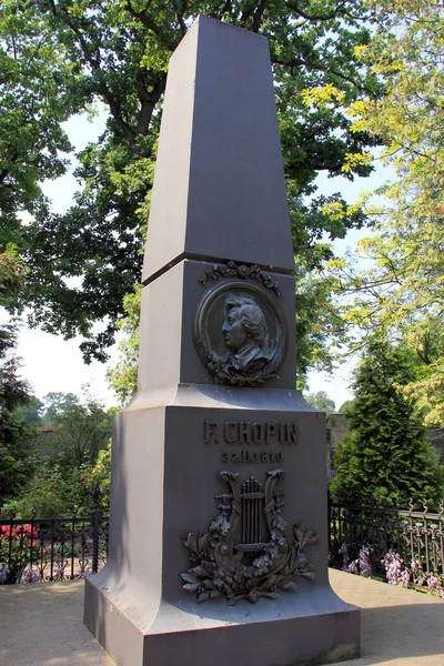 Chopin Monument Obelisk Parken Födelseplatsen För Frederic Chopin Klassisk Polsk — Stockfoto