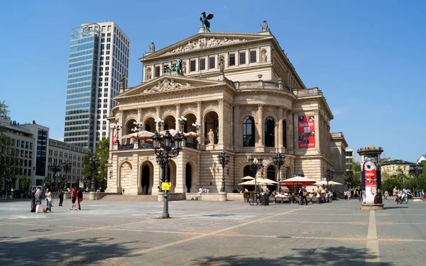 Alte Oper Old Opera Construida 1880 Reconstruida Década 1970 Como —  Fotos de Stock