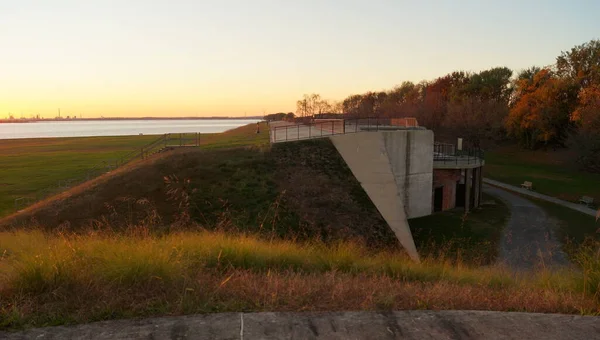Παράκτια Πυροβολικό Battery Arnold Στο Fort Mott Delaware River Στο — Φωτογραφία Αρχείου