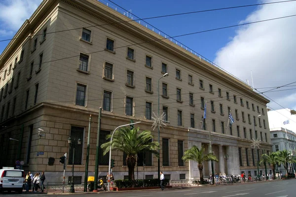Bank Greece Huvudkontor Byggnad Byggd 1930 Talet Venizelos Street Aten — Stockfoto