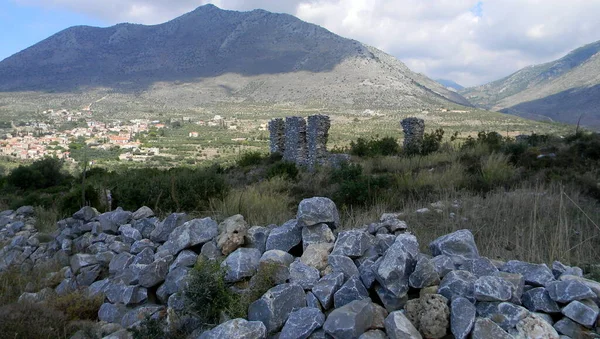 Pozostałości Murów Wież Zamku Kelefa Xvii Wieczna Twierdza Osmańska Niedaleko — Zdjęcie stockowe