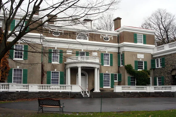 Springwood Franklin Roosevelt Home Currently Museum View Gloomy Rainy Day — Stock Photo, Image