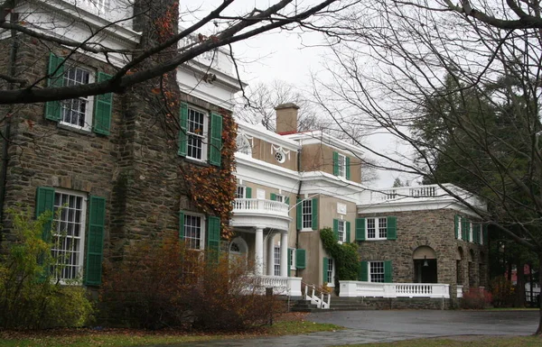 Springwood Franklin Roosevelt Home Currently Museum View Gloomy Rainy Day — Photo