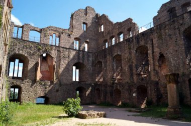 Interior view of the ruined Hohenbaden Castle, the seat of the Margraves of Baden from 11th to 15th century, Baden-Baden, Germany - July 3, 2017