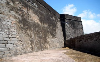 Sao Sebastiao Kalesi, köşe kalesi, Angra do Heroismo, Terceira, Azores, Portekiz - 26 Temmuz 2022