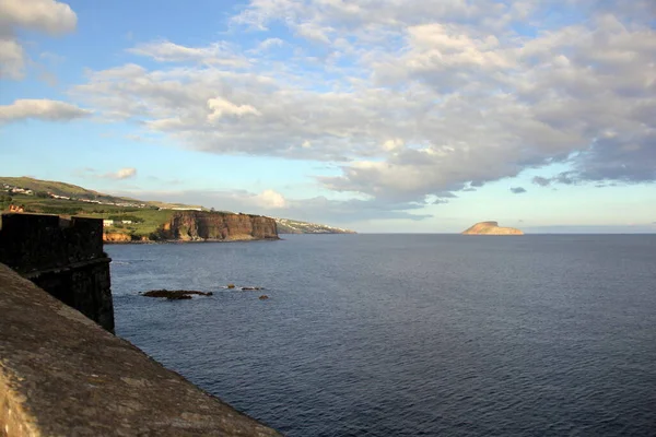 Ocean View Sao Sebastiao Fort Cliffs Southern Coast Terceira Island — 图库照片