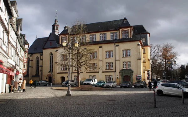 2023年2月4日 位于德国韦兹拉尔老城区中心的席勒普拉斯修道院建筑群的一部分 音乐厅 — 图库照片