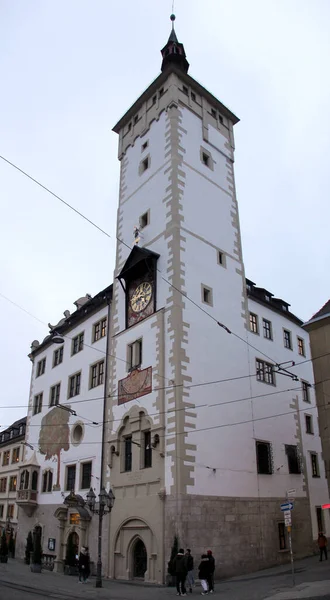 Grafeneckart Oldest Part Town Hall Romanesque Tower View Early Evening — Fotografia de Stock