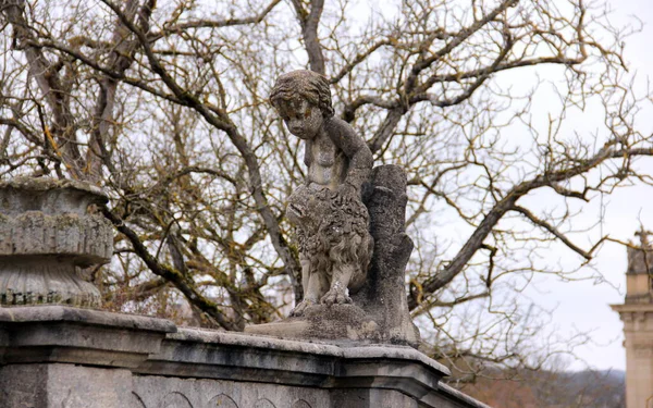 德国伍尔兹堡 18世纪巴洛克王子 主教宫 Redenz宫廷花园的蒲提雕塑 2023年1月26日 — 图库照片