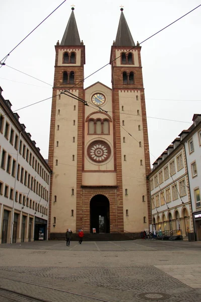 Katedra Wurzburgu Katedra Rzymskokatolicka Poświęcona Kilian Wurzburg Niemcy Stycznia 2023 — Zdjęcie stockowe