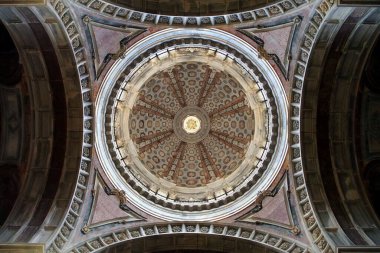 Cupola of the Basilica, iç manzara, Palace-Manvent of Mafra, Portugal - 20 Aralık 2021