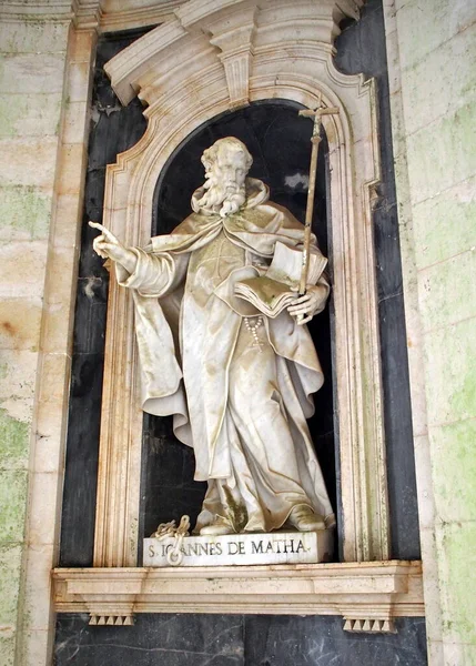 Saint Jean Matha Décorations Sculpturales Basilique Palais Couvent Mafra Portugal — Photo