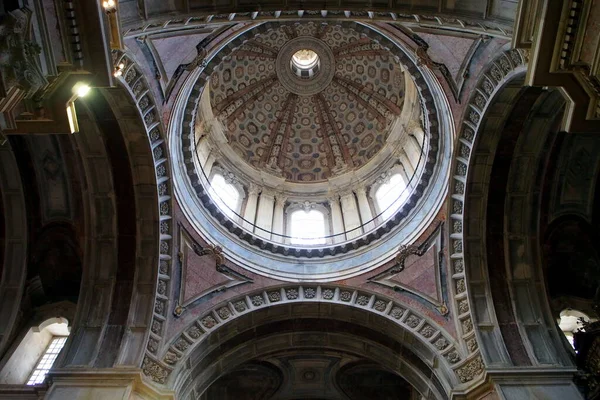 Cúpula Basílica Vista Interior Palácio Convento Mafra Portugal Dezembro 2021 — Fotografia de Stock