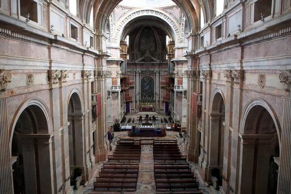 Interior Basílica Nave Principal Galería Del Palacio Siglo Xviii Estilo — Foto de Stock