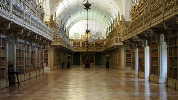 Mafra Palota Könyvtára Századi Barokk Királyi Palota Kolostor Mafra Portugália — Stock Fotó
