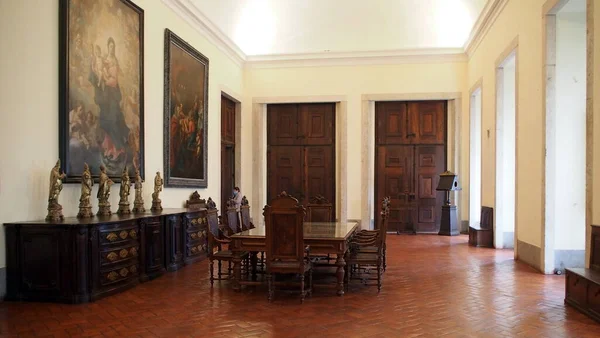 Sala Rady Ministrów Drugim Piętrze Klasztoru Mafra Palace Wnętrze Mafra — Zdjęcie stockowe