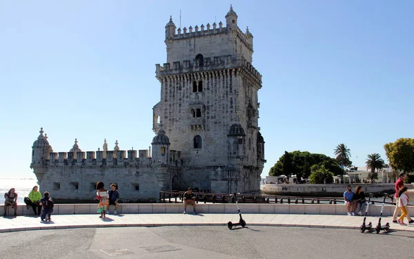 贝伦塔 16世纪的防御工事 作为通往葡萄牙里斯本的礼仪门户 2021年9月18日 — 图库照片
