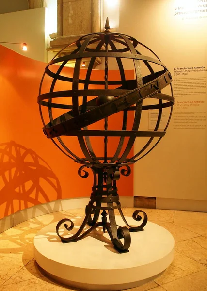 Armillary Sphere Navy Museum Museu Marinha Belem Lisbon Portugal September — Stock Photo, Image