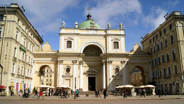 Igreja Santa Catarina Mais Antiga Igreja Católica Federação Russa Concluída — Fotografia de Stock