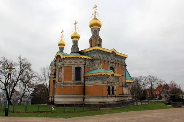 Capela Santa Maria Madalena Igreja Ortodoxa Russa Histórica Mathildenhoehe Construída — Fotografia de Stock