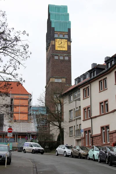 1908 Inşa Edilen Hochzeitsturm Düğün Kulesi Jugendstil Mimarisinin Ikonik Bir — Stok fotoğraf