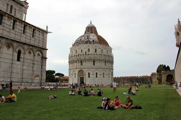 Baptysterium Jana Ukończone 1363 Piazza Dei Miracoli Elewacja Północno Wschodnia — Zdjęcie stockowe