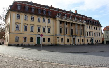 Fuerstenhaus, Demokrasi Meydanı 'nda, 18. yüzyıl prenslik sarayında, 1951' den beri Franz Liszt Weimar Müzik Üniversitesi, Weimar, Almanya - 1 Şubat 2023