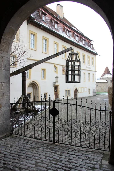 Tabouret Musée Criminel Médiéval Rothenburg Der Tauber Allemagne Février 2023 — Photo