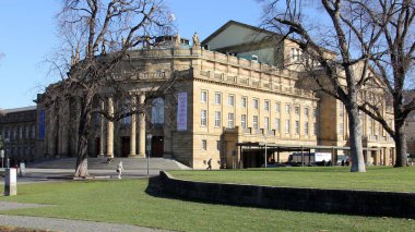 Staatsoper Stuttgart, Stuttgart Devlet Operası, 1909-1912 yılları arasında mimar Max Littmann, Stuttgart, Baden-Wrttemberg, Almanya - 8 Şubat 2023