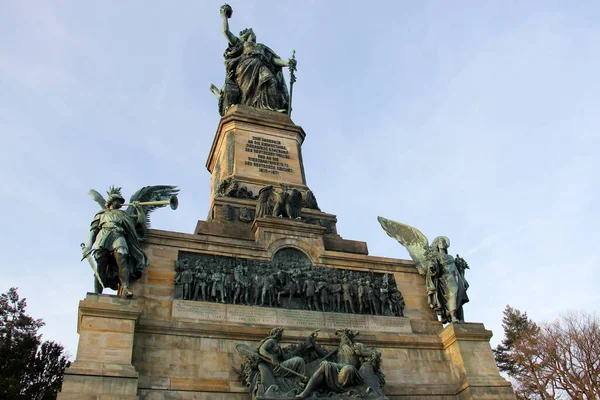 Monumento Niederwald Construido Entre 1871 1883 Para Conmemorar Unificación Alemania — Foto de Stock