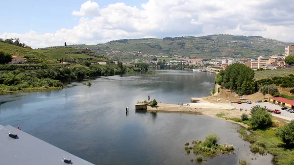 Douro Nehri Vadisi Regua Köprüsü Nün Batısı Peso Regua Portekiz — Stok fotoğraf