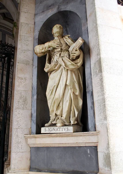 Santo Inácio Decorações Esculturais Basílica Palácio Convento Mafra Portugal Setembro — Fotografia de Stock