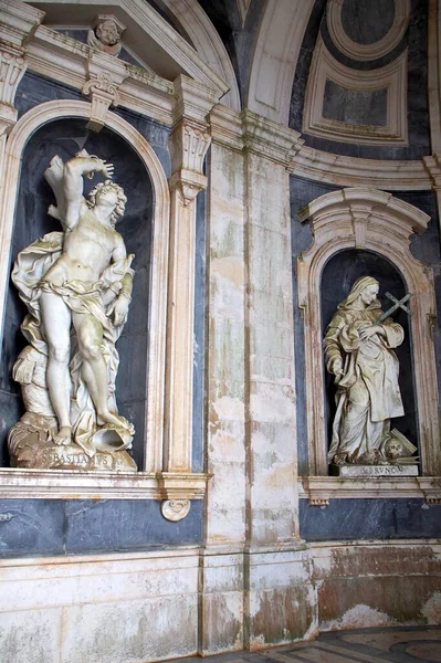 São Sebastião São Bruno Decorações Esculturais Basílica Palácio Convento Mafra — Fotografia de Stock