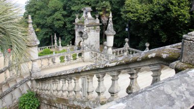 18. yüzyıl Barok merdivenleri, bizim Meryem Ana 'mızın Sığınağı, Lamego, Portekiz - 25 Mayıs 2023