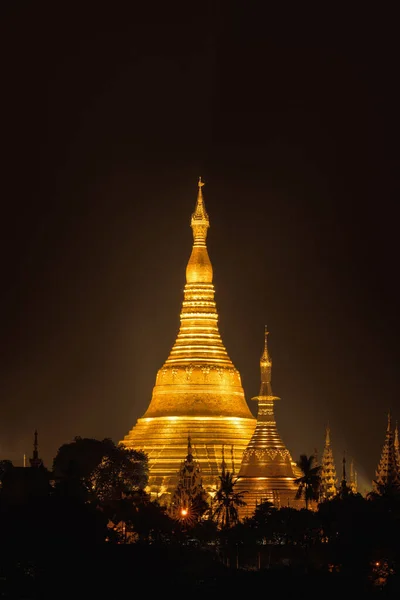 Yangon Myanmar Ünlü Kutsal Mekanı Turistik Merkezi Shwedagon Pagoda Nın — Stok fotoğraf