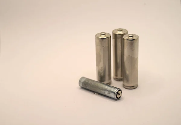 Аккумуляторные Батареи Типа Aaa Белом Фоне — стоковое фото
