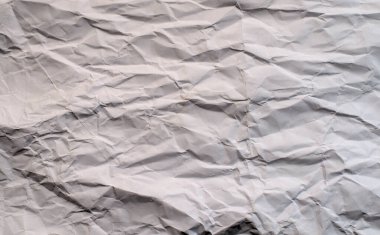 White crumpled paper texture background. Abstract clipart