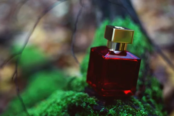 Perfume on the background of nature