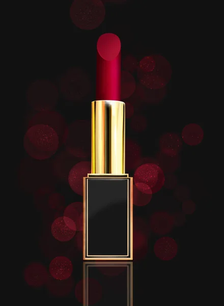 Women Red Lipstick Makeup Cosmetics — Stock Photo, Image