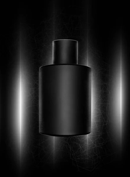 Perfume Negro Sobre Fondo Oscuro —  Fotos de Stock