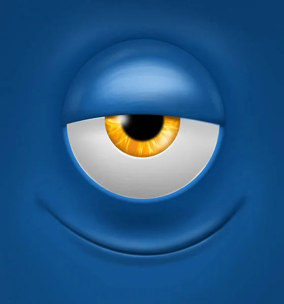 Μπλε Emoticon Ένα Γοητευτικό Χαμόγελο — Φωτογραφία Αρχείου