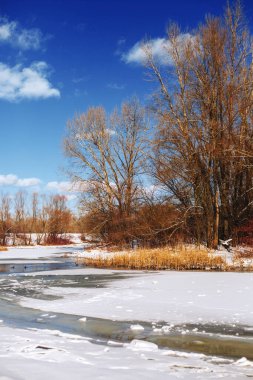 Güneşli havada kış soğuk havası.